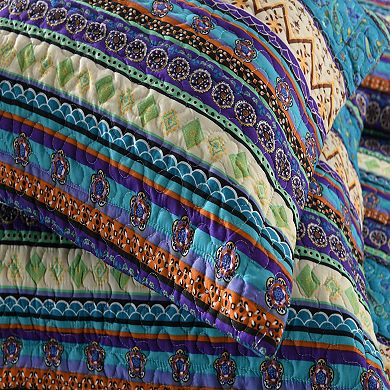 Marcielo 3 Piece Bohemian Boho Set Rustic Cabin Lodge Quilt Set