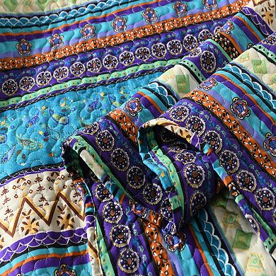 Marcielo 3 Piece Bohemian Boho Set Rustic Cabin Lodge Quilt Set