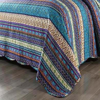 Marcielo 3 Piece Bohemian Boho Set Rustic Cabin Lodge Quilt Set
