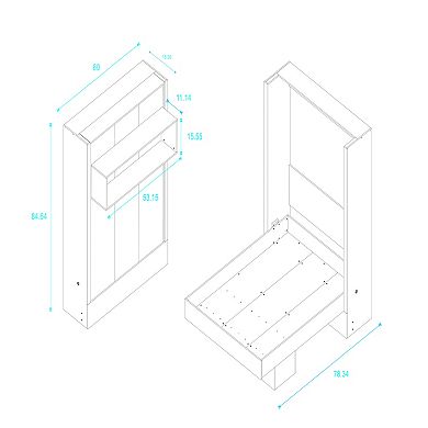 Easy-lift Full Murphy Wall Bed With Shelf