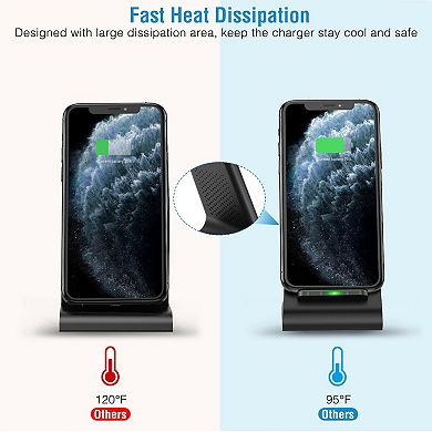 15w 3-in-1 Wireless Charger Dock - Fast Charging Stand - Iphone, Android