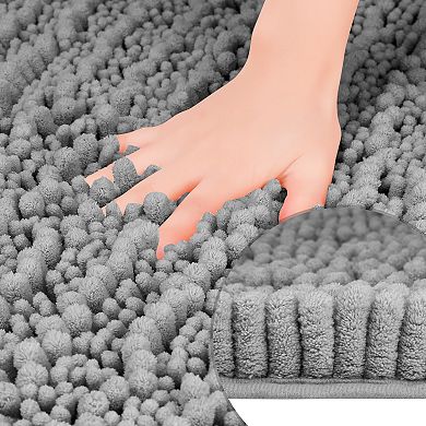 Bathroom Rugs Non-slip Bath Mat, Plain Washable Soft Shower Mat, For Bathroom Floor 16" X 26"