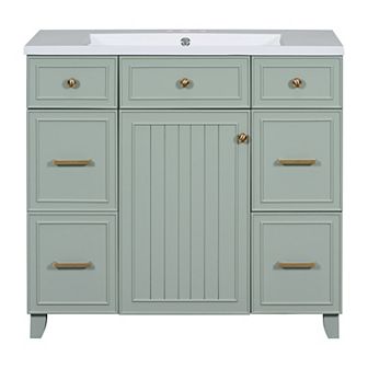 Merax Bathroom Vanity Cabinet With Sink Top Combo Set
