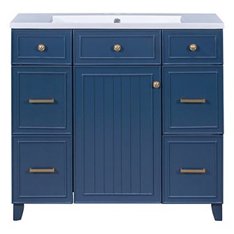 Merax Bathroom Vanity Cabinet With Sink Top Combo Set