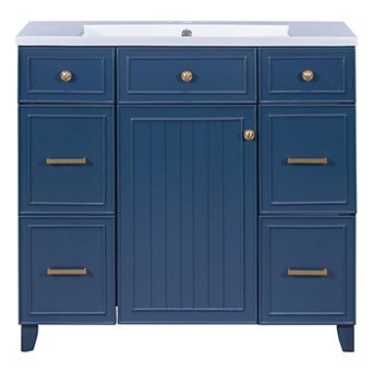 Merax Bathroom Vanity Cabinet With Sink Top Combo Set