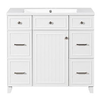 Merax Bathroom Vanity Cabinet With Sink Top Combo Set