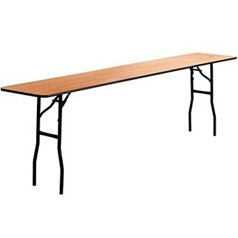Emma and Oliver 8-Foot Rectangular Wood Folding Training / Seminar Table
