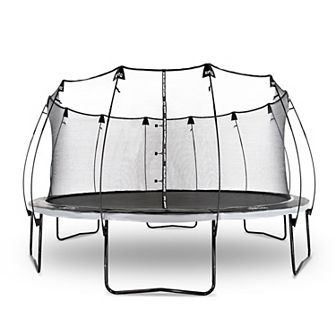 Skywalker Trampolines 16 Ft Round Outdoor Trampoline For Kids With Safety Net Enclosure, Black/gray