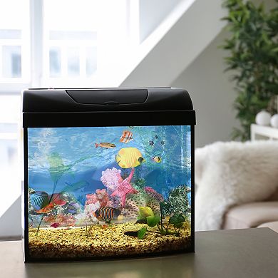 Aquarium Background Poster Double-sided Fish Tank Background Decorative Paper Sticker 32.28"x23.62"