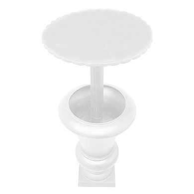 Ornate Round Cast Aluminum Metal 40-in Bird Bath And Planter Vase Combo