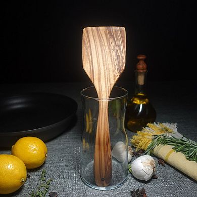 Olive Wood Pan Paddle Spatula