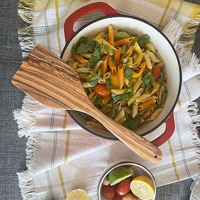 Olive Wood Pan Paddle Spatula
