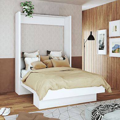 Easy-lift Queen Murphy Wall Bed With Shelf