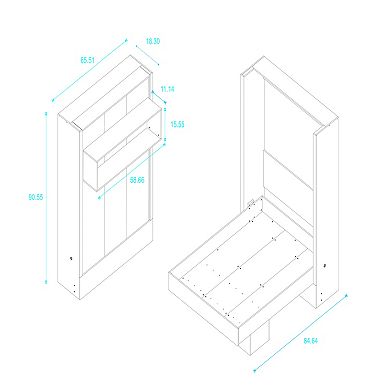 Easy-lift Queen Murphy Wall Bed With Shelf