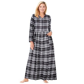Only Necessities Plus Size Flannel Plaid Lounger