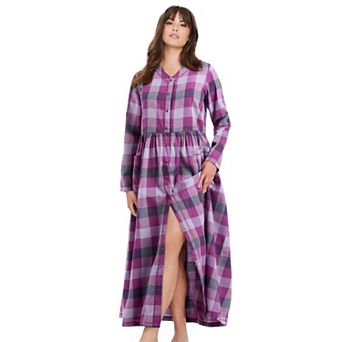 Only Necessities Plus Size Flannel Plaid Lounger