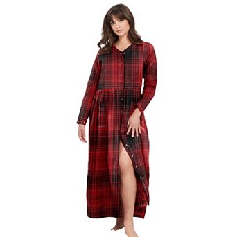 Only Necessities Plus Size Flannel Plaid Lounger