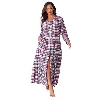 Only Necessities Plus Size Flannel Plaid Lounger