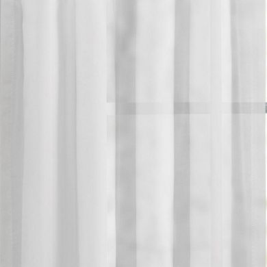 Cotton Voile 1.5" Rod Packet Tailored Curtain Panel Pair For Windows