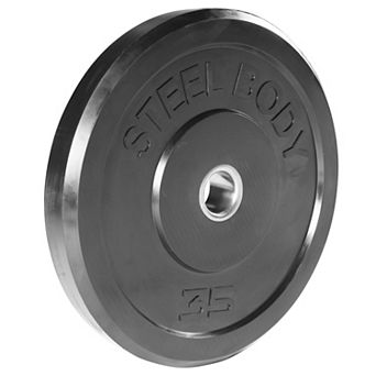 35 Lb. Olympic Bumper Plate Black Olympic Iron Gym Weight Steelbody Stbr-0035
