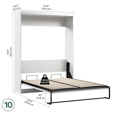 Bush Business Furniture Queen Murphy Bed, 65-inch Space-Saving Wall Be