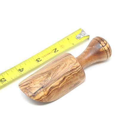 Olive Wood Bath Salt Scoops, Set Of 2 - 5"