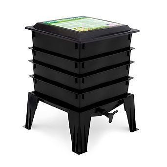 Black Worm Composter With Compost Tea Spigot - Indoor Or Outdoor