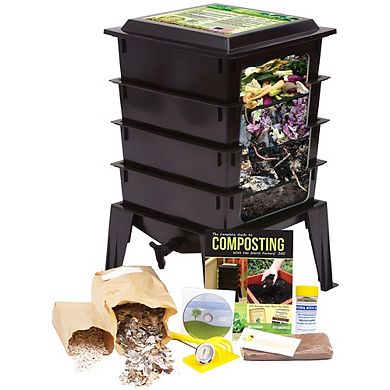 Black Worm Composter With Compost Tea Spigot - Indoor Or Outdoor