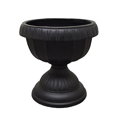 Ornate Round Cast Aluminum Metal 35-in Bird Bath And Planter Vase Combo