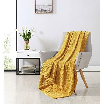 Kate Aurora Ultra Soft and Plush Herringbone Fleece Throw Blanket Covers