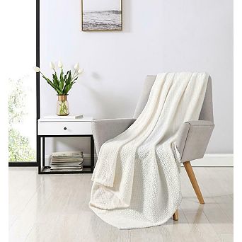 Kate Aurora Ultra Soft and Plush Herringbone Fleece Throw Blanket Covers