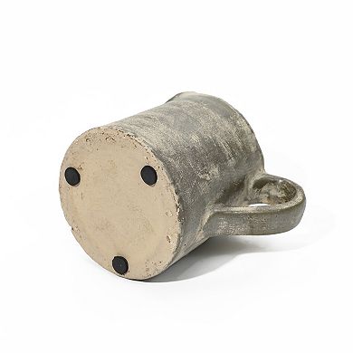 LuxenHome Rustic Farmhouse Brown Small Pitcher Terracotta Vase