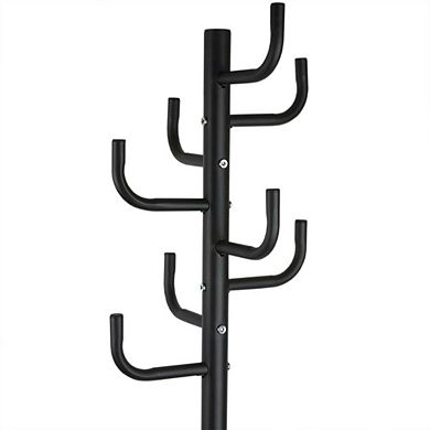 Black Metal Coat Rack Hat Rack Entry Hall Tree