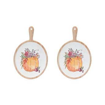 Watercolor Pumpkin Cutting Board (set Of 2)