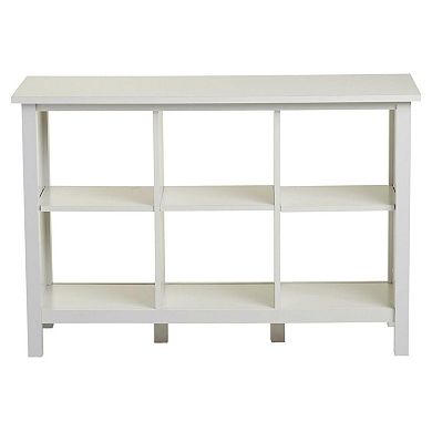 Adjustable Shelf 6-cube Bookcase Storage Unit Sideboard In White