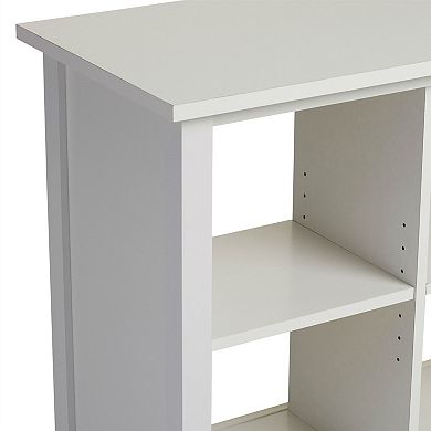 Adjustable Shelf 6-cube Bookcase Storage Unit Sideboard In White
