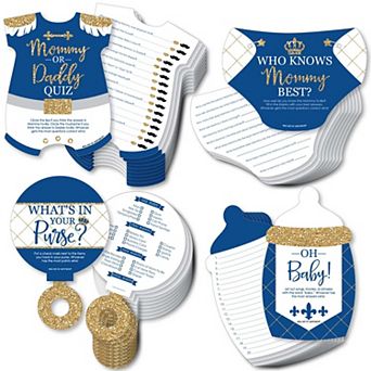 Big Dot Of Happiness Royal Prince Charming 4 Baby Shower Games 10 Cards Each Gamerific Bundle