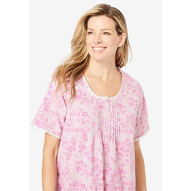 Only Necessities Plus Size 2-Piece Pintuck Tee And Capri Sleep Set
