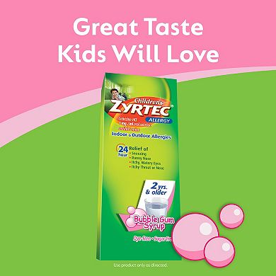 Children's Zyrtec® 24 Hour Allergy Relief Syrup, Grape Flavor, 8 fl. oz