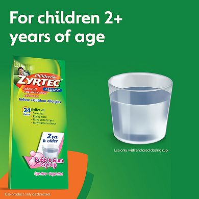 Children's Zyrtec® 24 Hour Allergy Relief Syrup, Grape Flavor, 8 fl. oz