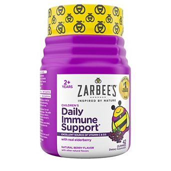 Zarbee's Naturals Kid’s Daily Immune Support* Gummies with Real Elderberry, 42 ct