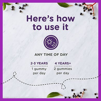 Zarbee's Naturals Zarbee's Kid’s Daily Immune Support* Gummies with Real Elderberry, 42ct