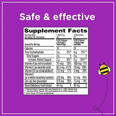 Zarbee's Naturals Zarbee's Kid’s Daily Immune Support* Gummies with Real Elderberry, 42ct