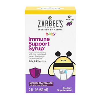 Zarbee's Naturals Baby Immune Support with Zinc, Natural Grape Flavor, 2oz
