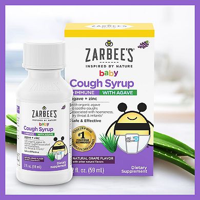 Zarbee's Baby Cough Syrup + Immune - Natural Grape Flavor