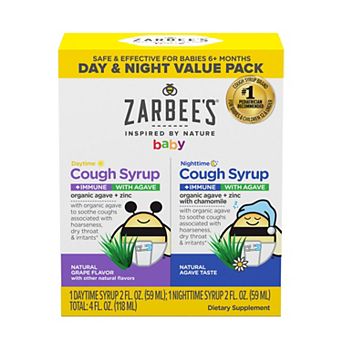Zarbee's Naturals Baby Day & Night Cough Syrup + Immune Value Pack, 2 x 2 fl. oz