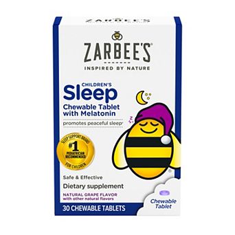 Zarbee's Children's Sleep Chewables with Melatonin - Natural Grape Flavor - 30 Count