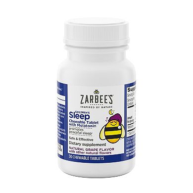Zarbee's Children's Sleep Chewables with Melatonin - Natural Grape Flavor - 30 Count