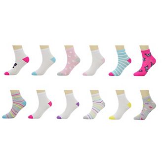 Girls SO® 10-Pack + 2 Bonus Pair Ankle Socks