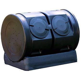 Duel Lid 7-cubic Ft. Composting Bin Tumbler With Compost Tea Collector
